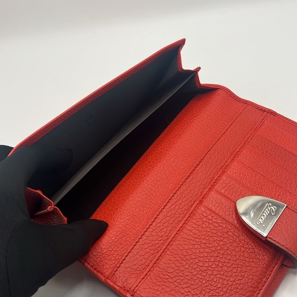 Authentic GUCCI Red Leather Long Wallet - Picture 8 of 10
